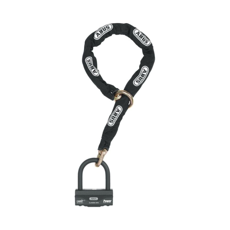 ABUS GRANIT™ 58/140HBIII100 + 12KS 120 Black Loop – Yüksek Güvenlikli Zincir Kilidi