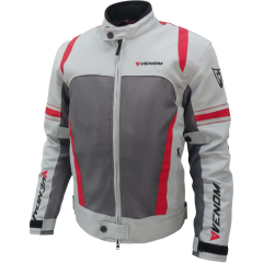 VENOM Spin - Motosiklet Ceketi - Gri/Kırmızı