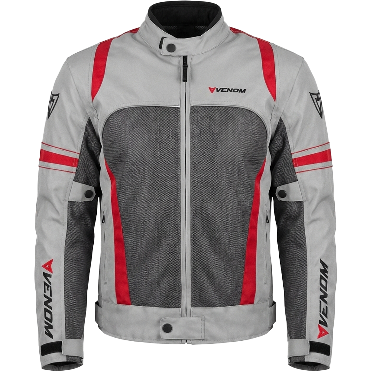 VENOM Spin - Motosiklet Ceketi - Gri/Kırmızı
