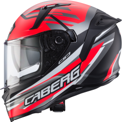 Caberg Avalon Kira Mat Siyah Gri Fosfor Kırmızı Beyaz