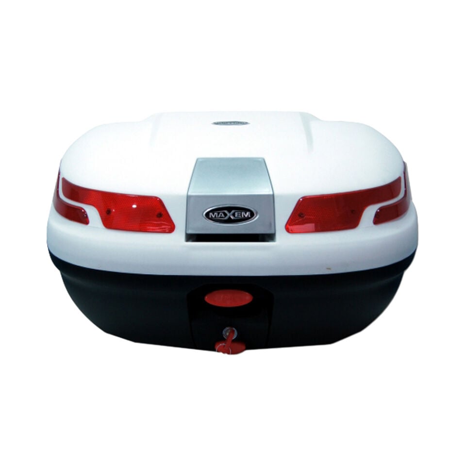 MAXEM SL45 BEYAZ MOTOSİKLET ARKA ÇANTA TOPCASE