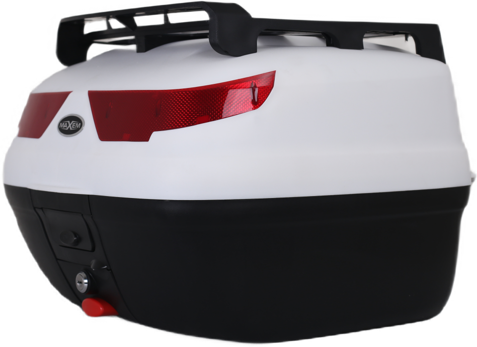 MAXEM SL40 BEYAZ BAGAJLI - 40LT MOTOSİKLET ARKA ÇANTA TOPCASE
