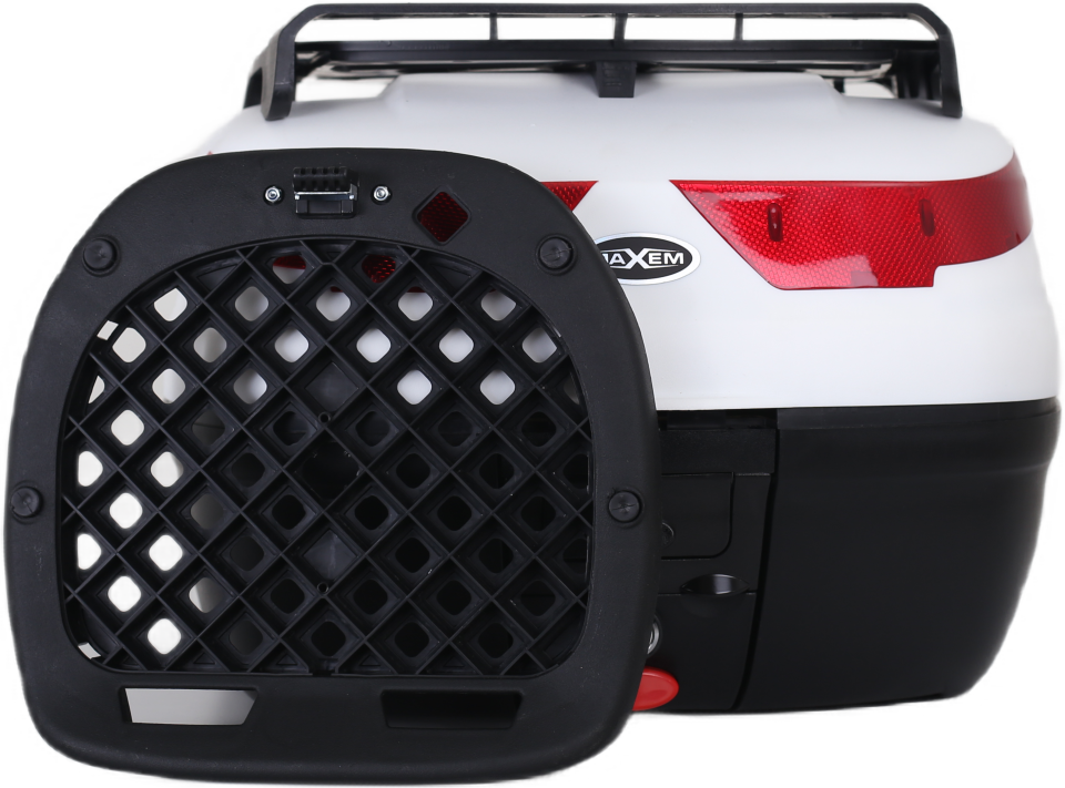 MAXEM SL40 BEYAZ BAGAJLI - 40LT MOTOSİKLET ARKA ÇANTA TOPCASE