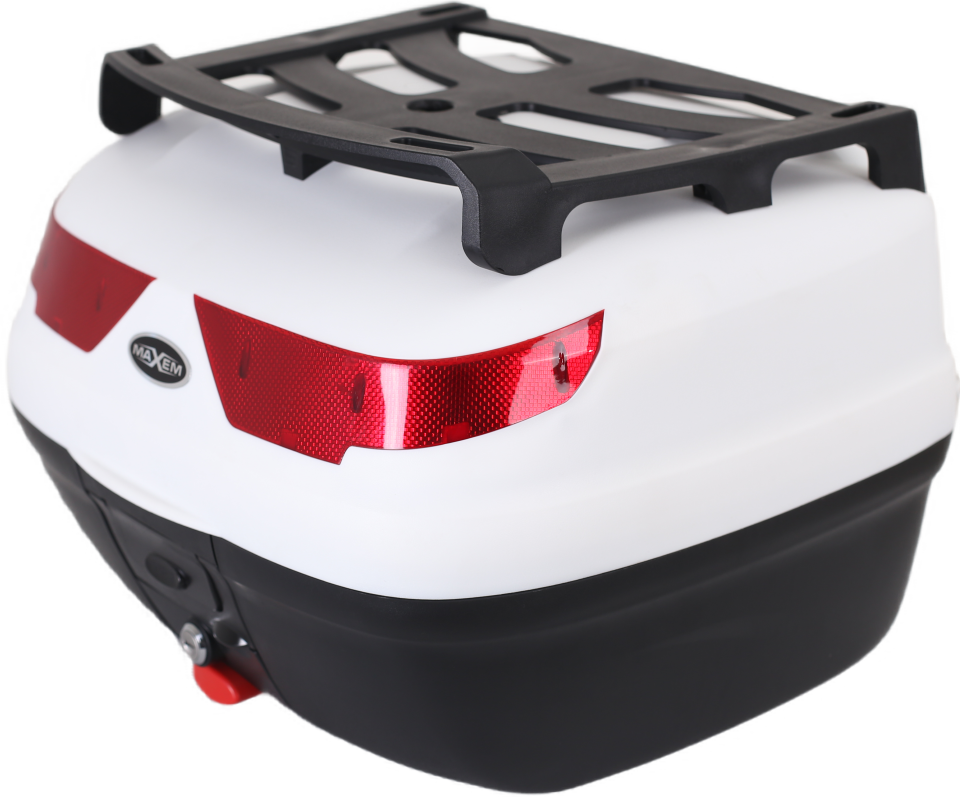 MAXEM SL40 BEYAZ BAGAJLI - 40LT MOTOSİKLET ARKA ÇANTA TOPCASE