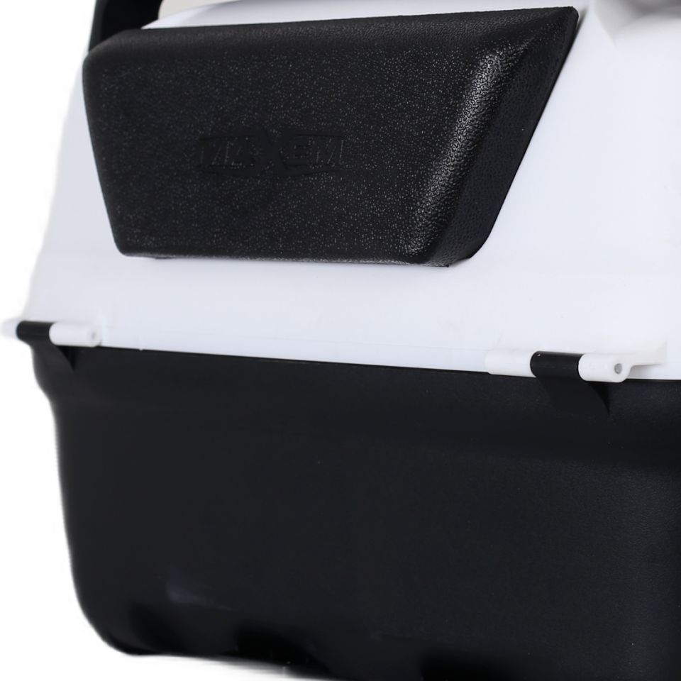 MAXEM SL40 BEYAZ SIRTLIKLI - 40LT MOTOSİKLET ARKA ÇANTA TOPCASE