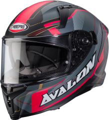 Caberg Avalon Optic Mat Siyah Gri Kırmızı