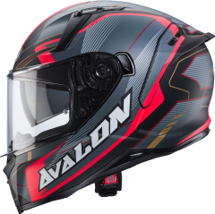 Caberg Avalon Optic Mat Siyah Gri Kırmızı