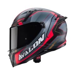 Caberg Avalon Optic Mat Siyah Gri Kırmızı