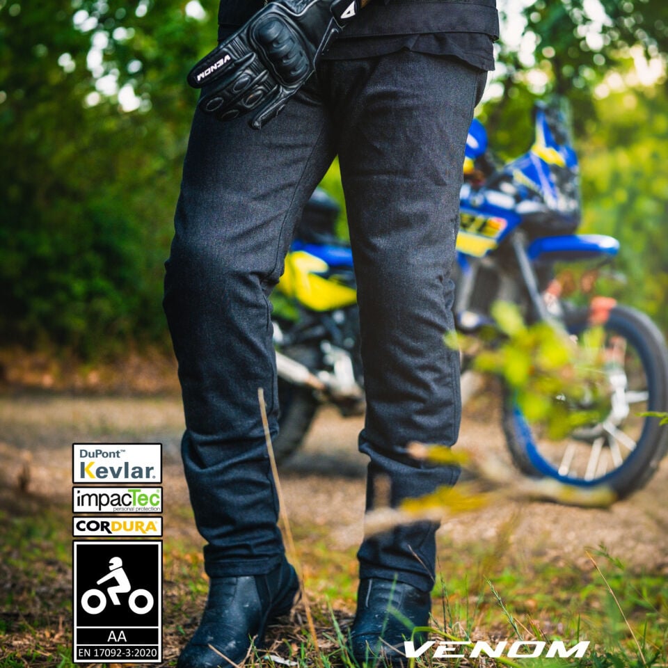 Venom Motosiklet Pantolonu Nova Cordura Denim - Siyah