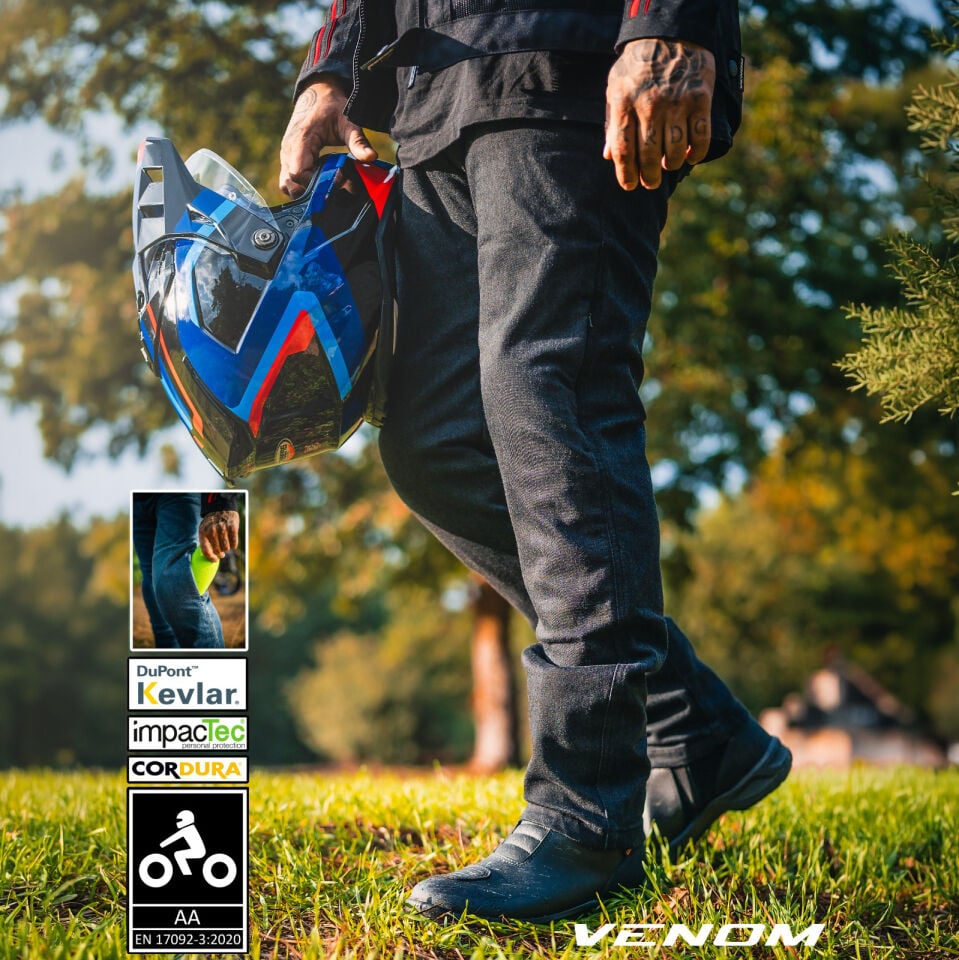 Venom Motosiklet Pantolonu Nova Cordura Denim - Siyah