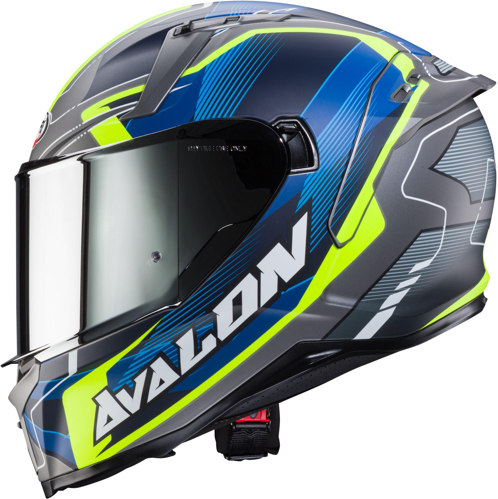 Caberg Avalon Optic Mat Gri Fosfor Sarı Mavi