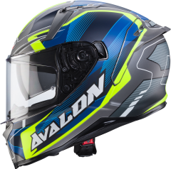 Caberg Avalon X Optic Mat Gri Fosfor Sarı Mavi