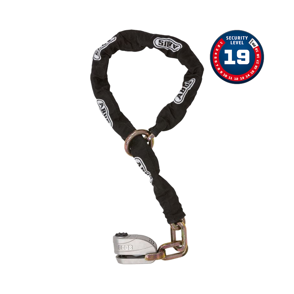 ABUS 8008/12KS120 - Alarmlı Disk Kilidi ve Zincir