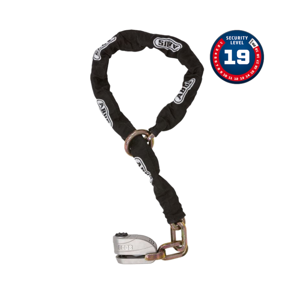 ABUS 8008/12KS120 - Alarmlı Disk Kilidi ve Zincir