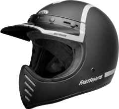 Moto-3 Fasthouse Old Road Siyah Beyaz