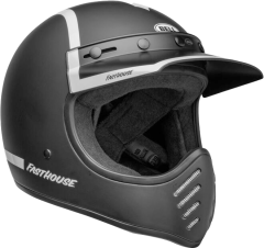 Moto-3 Fasthouse Old Road Siyah Beyaz