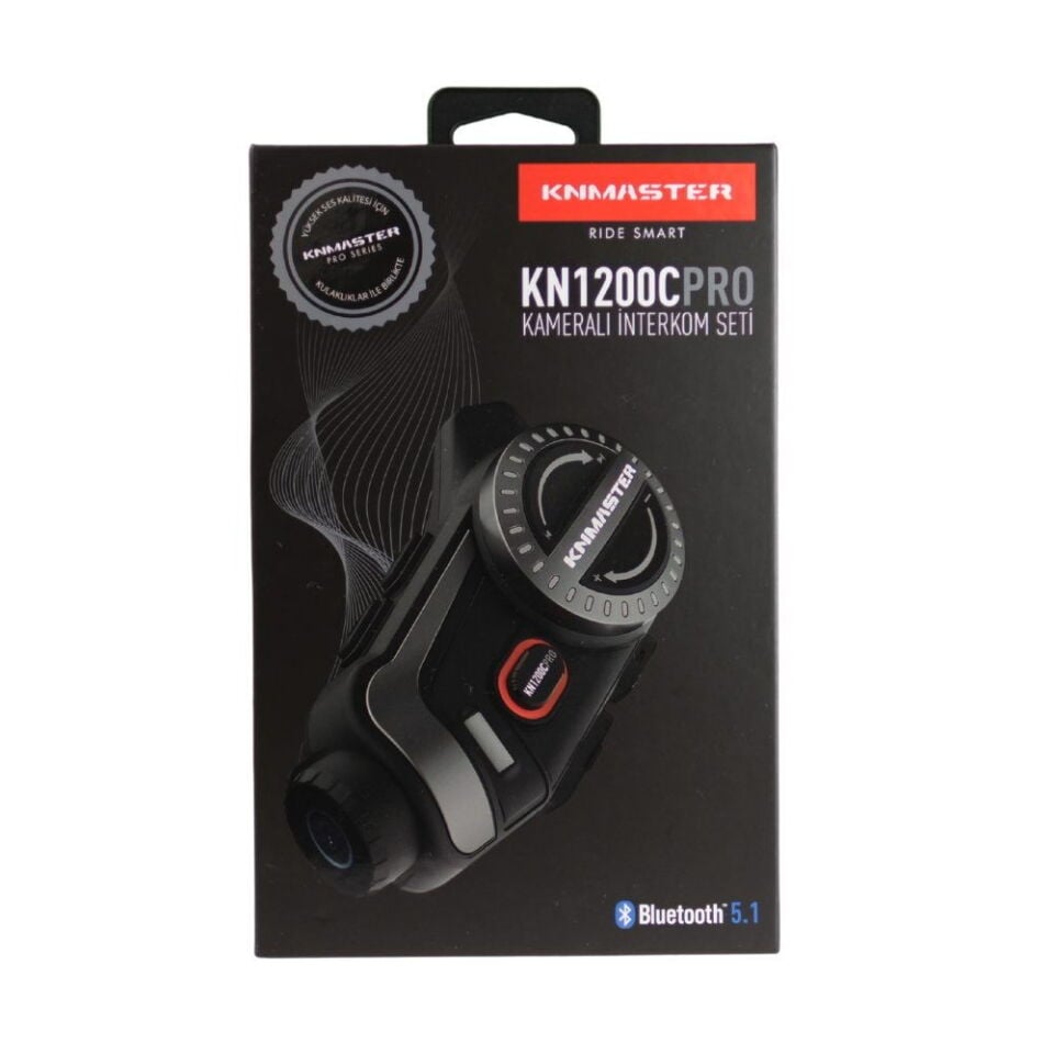 KN Master KN1200C Kameralı Motosiklet Kask İnterkom Bluetooth Intercom Kulaklık Seti