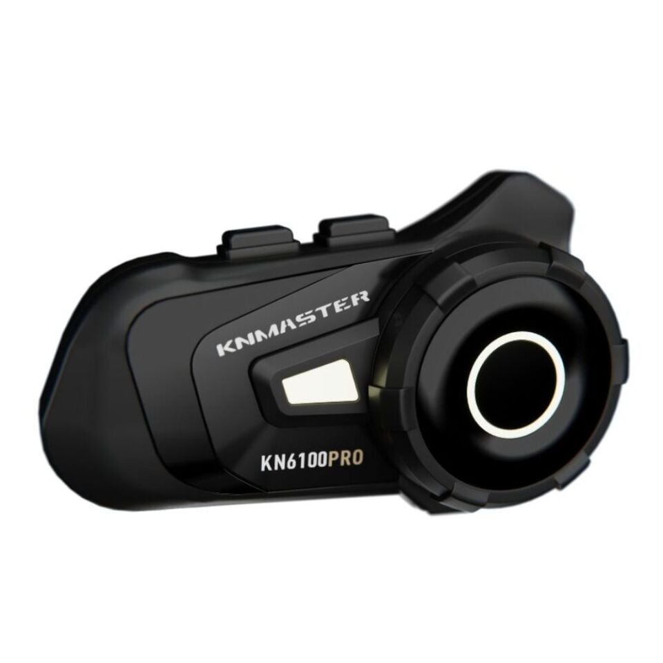 KN Master KN6100 PRO Motosiklet Kask İnterkom Bluetooth Kulaklık Seti Karbon Siyah