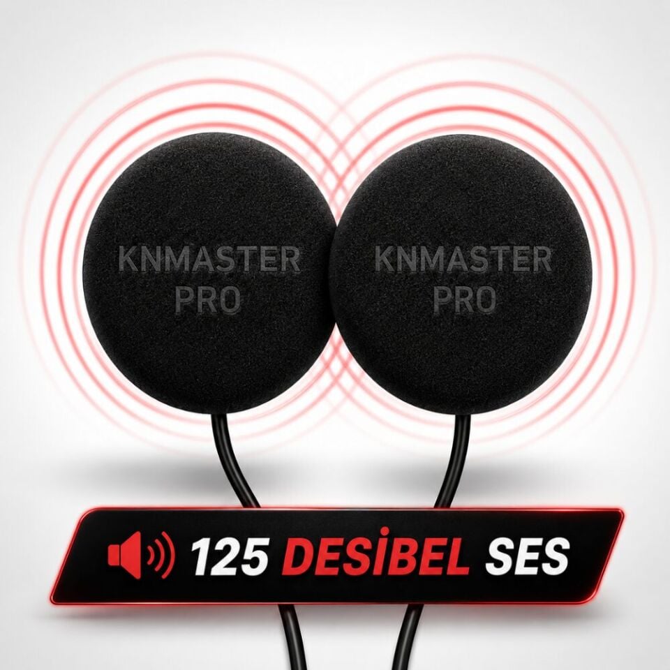 KN Master KN6100 PRO Motosiklet Kask İnterkom Bluetooth Kulaklık Seti Karbon Siyah