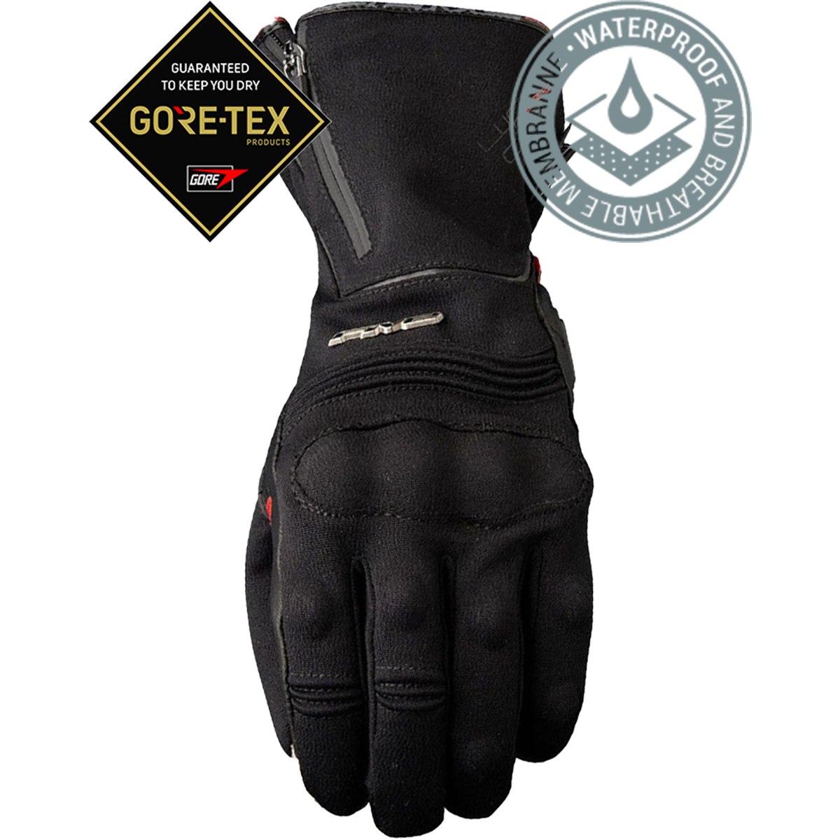 Five Gloves WFX City Long WP - Siyah Su Geçirmez Kışlık Korumalı Eldiven