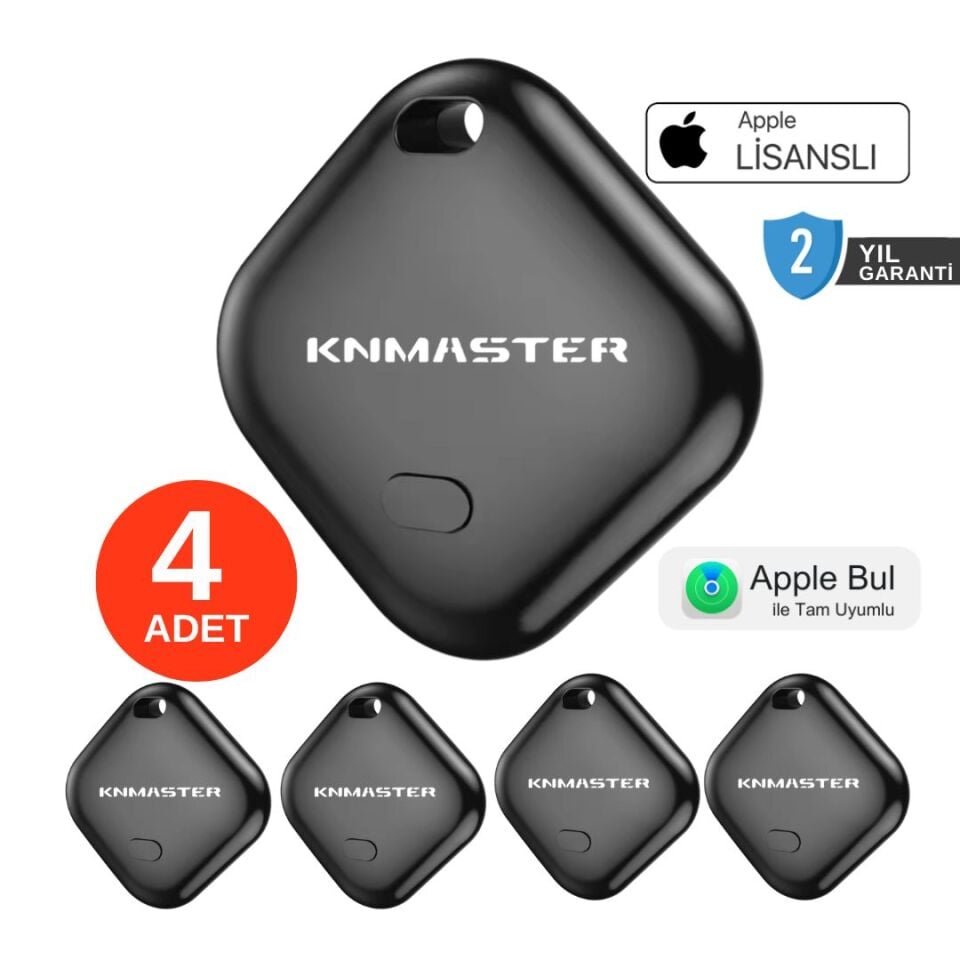 KN Master KNTAG 1 Apple Uyumlu 4'lü Akıllı Takip Cihazı Seti