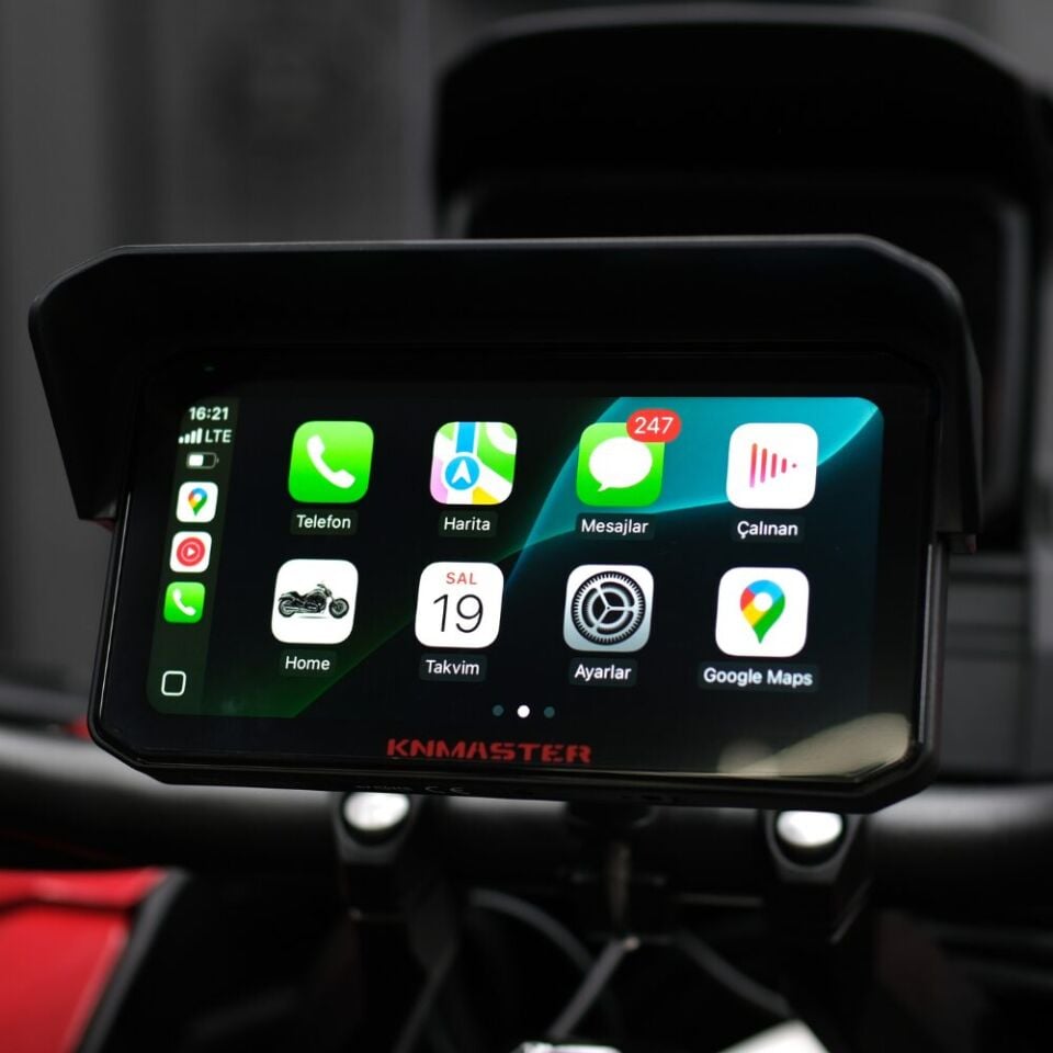 KN Master Motoplay 1000 CarPlay Android Auto Motosiklet Multimedya Ekranı