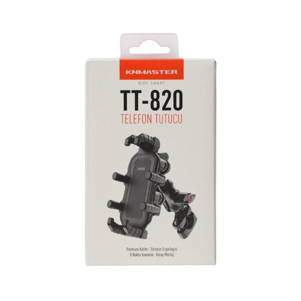 KN Master TT-820 Titreşim Önleyicili Motosiklet Telefon Tutucu