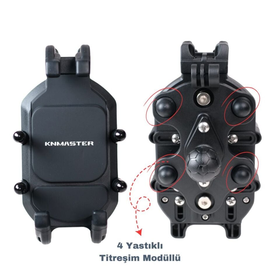 KN Master TT-860WU Kablosuz Şarjlı Titreşim Önleyicili Motosiklet Telefon Tutucu
