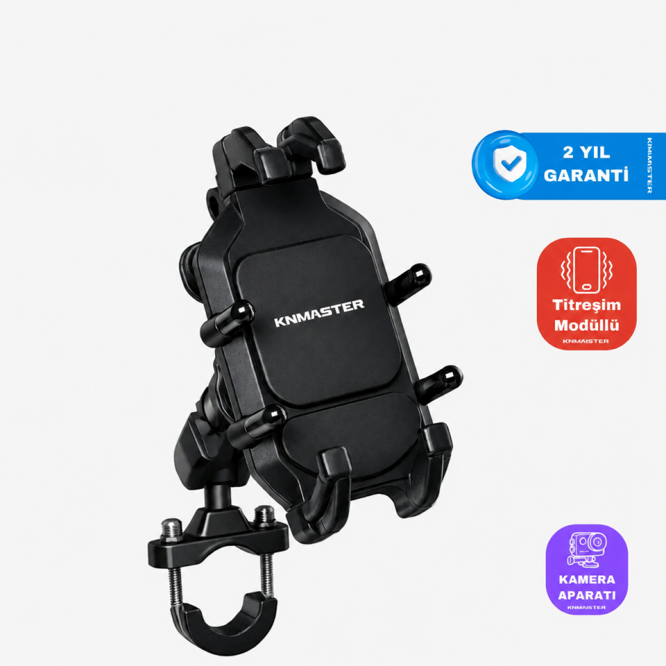 KN Master TT-860WU Kablosuz Şarjlı Titreşim Önleyicili Motosiklet Telefon Tutucu
