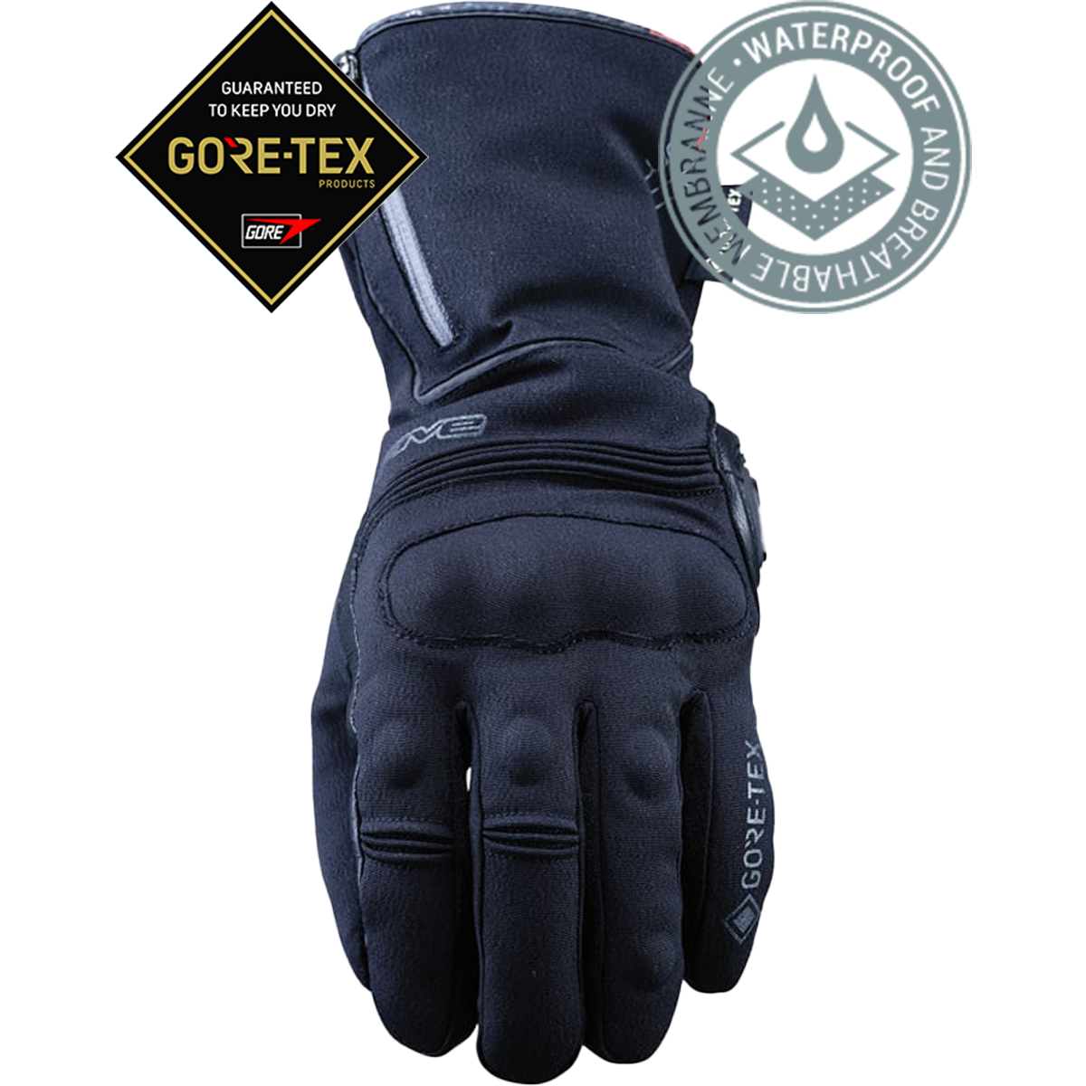 Five Gloves WFX City Long GTX - Siyah Su Geçirmez Kışlık Korumalı Eldiven