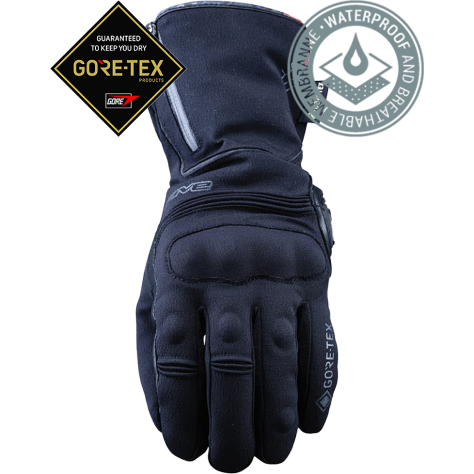 Five Gloves WFX City Long GTX - Siyah Su Geçirmez Kışlık Korumalı Eldiven