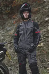 Oxford Rockland Dry2Dry Erkek Ceket - Kömür/Siyah/Kırmızı - TM221401